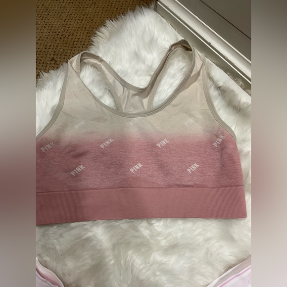 PINK Victoria's Secret Pink Ombre Bralette and Palm Print Shorts - Picture 2 of 12